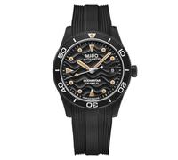 MIDO Ocean Star 39 - Orologio Automatico Svizzero Uomo e Donna - Cassa in Acciaio Inox 39mm, Nero su gomma nera