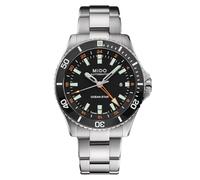 MIDO Ocean Star GMT - Orologio Automatico Svizzero Uomo - Cassa in Acciaio Inox 44mm con Lunetta Rotante, Nero su acciaio inox, Sportivo