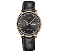 MIDO Orologio da uomo XL Commander analogico automatico in pelle M0164303606180, nero/nero, cinghia