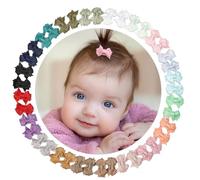 MiDODO 40 Pezzi Fermagli per Capelli Neonati Piccoli 3,5 cm per Bambini, Archi per Capelli Antiscivolo per Bambina