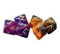 MIDOKSTUA 6lots 8 dadi ergonomici leggeri da viaggio per esposizione da collezione e gioco strategico Star Night Game