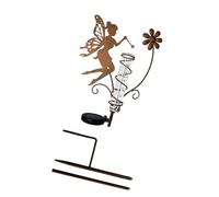 MIDOKSTUA Collettore di pioggia decorativo caricato dal sole con luce integrata migliora l'estetica e la funzionalità del giardino Elegante dispositivo di misurazione della pioggia