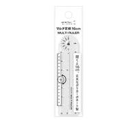 Midori 42263006 - Righello multiplo, 16 cm, trasparente