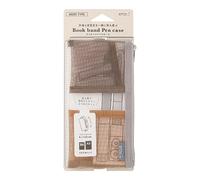 Midori Custodia a libro per penna a rete B6-A5, Tè, casual