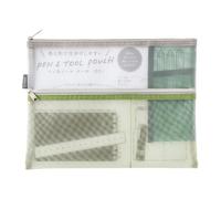 Midori Multi Pouch, Pen & Tool Pouch, B5, Mesh, Midori, 100%