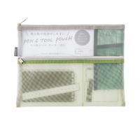 Midori Multi Pouch, Pen & Tool Pouch, B5, Mesh, Midori, 100%