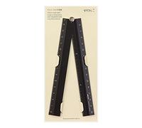 Midori - Righello in alluminio, colore: Nero