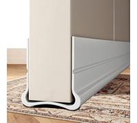 Midslinee Bianco 93cm Paraspifferi Porta Blindata, Paraspifferi per Porte, Sottoporta Anti Insetti/Polvere/Aria Fredda, per Porte da 3,5 a 5,5 cm di Spessore e Spazio Inferiore da 0,3 a 2,6 cm
