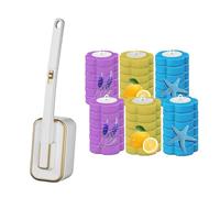 Midslinee Scopino WC con Spugnette, Pulisci Water Usa e Getta, Scopino WC con Spugnette Monouso Montaggio a Parete Manico Lungo con 36 Ricariche Cleaner, Toilet Brush