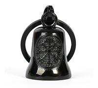 MidSmile Campanello guardiano per moto: Gremlin Bell Moto | Campanello da moto nordico Viking Vegvisir, portachiavi regalo portafortuna per uomo