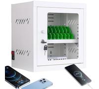 MIDUOLAI 12slots,Cassetta di Sicurezza in Acciaio per Cellulari da 12-60 Slot, con 4 Ruote Universali E, Armadietto di Ricarica Intelligente per Cellulari, per più Dispositivi