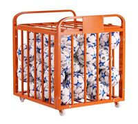 MIDUOLAI Arancia,Espositore per Palloni Scolastici, Organizzatore per Attrezzature Sportive di Grandi Dimensioni da Garage, Carrello per Attrezzature da Calcio, per Esterni, Garage