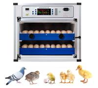 MIDUOLAI Argento,136 Eggs,Incubatrice 340 Uova da Cova, Incubatrice per Uova di Gallina E Quaglia, con Controllo della Temperatura E Display A LED, Kit Incubatrice per Pollame Allevamento
