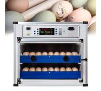 MIDUOLAI Argento,136 Eggs,Incubatrice Automatica per Uova, Controllo di Temperatura E umidità, Girauova Automatico E Rabbocco d'Acqua, per Uova di Gallina, Anatra, Oca E Piccione