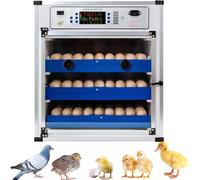 MIDUOLAI Argento,204 Eggs,Incubatrice 340 Uova da Cova, Incubatrice per Uova di Gallina E Quaglia, con Controllo della Temperatura E Display A LED, Kit Incubatrice per Pollame Allevamento