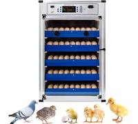 MIDUOLAI Argento,340 Eggs,Incubatrice 340 Uova da Cova, Incubatrice per Uova di Gallina E Quaglia, con Controllo della Temperatura E Display A LED, Kit Incubatrice per Pollame Allevamento