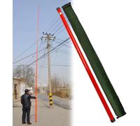 MIDUOLAI Asta di Misurazione Isolata, Altezza Regolabile, Asta di Misurazione Telescopica da 15 Metri, con Borsa per Il Trasporto, Strumento Professionale per Uso Commerciale,Rosso,32.8ft/10m