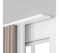 MIDUOLAI Binario per Tende A Doppia Fila, Sistema di Binari per Tende in Alluminio Robusto E Silenzioso, Binari Scorrevoli per Tende, Soggiorno, Camera da Letto, Divisorio,Bianca,330cm/129.9in