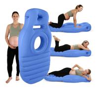 MIDUOLAI Blu,Cuscino Gonfiabile per Gravidanza, Cuscino Ad Aria per Tutto Il Corpo per Donne Incinte, Cuscino per maternità con Foro Addominale, Galleggiante Portatile per Piscina