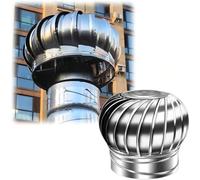 MIDUOLAI Cappuccio Girevole per Camino, Paraspifferi Spinner Anti-Tiraggio Discendente, Cappuccio Multiuso per Camino, per Camini E Condotti di Scarico,Argento,100mm/3.94in