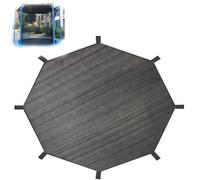 MIDUOLAI Copertura per Trampolino da Esterno per Trampolino Elastico A 8 Pali da 3 Metri, Rete Isolante di Protezione Solare Telo Superiore Anti-UV per Trampolino Elastico,Nero,10FT 8 Poles