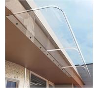 MIDUOLAI Facade Installation,50 * 100cm,Pensilina per Finestre, Pensiline per Tetti Resistenti Ai Raggi UV, Tenda Antipioggia per Finestre Curve, Tenda Antipioggia in Policarbonato Trasparente