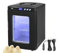 MIDUOLAI Incubatrice per Uova di Rettili da 25 Litri, Incubatrice da Laboratorio Scientifico, Display Digitale A LED E Illuminazione, per Rettili, Camaleonti, Lucertole,Nero