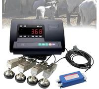 MIDUOLAI Kit Bilancia per Bestiame Ad Alta Precisione, Kit Bilancia per Animali con Indicatore di Pesatura, con 4 Celle di Carico, Kit Bilancia A Piattaforma per Bestiame,A