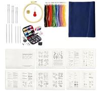 MIDUOLAI Kit per Ricamo, Mini Guida Creativa al Cucito E al Ricamo, per Progetti di Cucito Fai da Te, Principianti E Appassionati di Ricamo,Book b set1