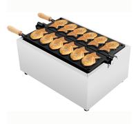 MIDUOLAI Macchina per Waffle Taiyaki A 6 Scomparti, Piatto Elettrico per Waffle per Torte, Macchina per Waffle Antiaderente, per Ristoranti, Bar E Negozi di Snack,6pcs taiyaki