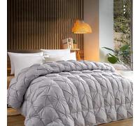MIDUOLAI Piumino di Lusso in Piuma D'Oca, Piumino in Piuma D'Oca con Inserto, Design Raffinato A Pieghe Pizzicate, Piumino Soffice E Riempitivo, Matrimoniale Caldo,D,200x230cm(4.5kg)