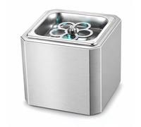 MIDUOLAI Refrigeratore per Bicchieri A Co2 per, Mini Refrigeratore da Banco per Bicchieri, Refrigeratore per Bicchieri in Acciaio Inox, Ideale per Cocktail, Birra, Pub A,Argento
