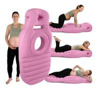 MIDUOLAI Rosa,Cuscino Gonfiabile per Gravidanza, Cuscino Ad Aria per Tutto Il Corpo per Donne Incinte, Cuscino per maternità con Foro Addominale, Galleggiante Portatile per Piscina