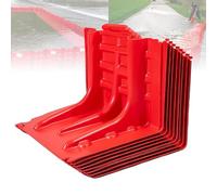 MIDUOLAI Rosso,49pcs,Barriera Antiallagamento A L, Kit di Barriere Antiallagamento, Installazione Facile A Scatto, Protezione Anti-Allagamento in Plastica ABS Resistente, per Garage, Casa