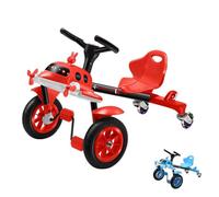 MIDUOLAI Rosso,Macchinina Giocattolo da Drifting, Auto da Drifting A Pedali, Ruote Girevoli A 360°, Sedile Regolabile, Regalo Cavalcabile per Interni Ed Esterni