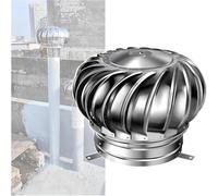 MIDUOLAI Sfiato d'Aria per Soffitta da 110 Mm per Turbine Eoliche, Cappuccio Girevole per Comignolo, Acciaio Inox 304 A Prova di Perdite, per Abitazioni, Allevamenti,Argento,160mm/6.3in