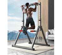 MIDUOLAI Stazione Immersione Power Tower Pieghevole Stazione Barra Trazioni Torre Fitness Multifunzione Regolabile Stazione Attrezzatura L'Allenamento Domestico All'Aperto