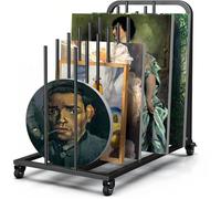 MIDUOLAI Supporto per Tele Artistiche, Asciugatura Facile da Spostare per Opere d'Arte, Organizza Il Tuo Studio in Modo Professionale, Supporto per Stampe Artistiche,Nero,01