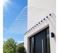 MIDUOLAI Tenda da Sole per Porta Esterna, Protezione Antipioggia in Policarbonato per Porta D'Ingresso, Tenda da Sole Resistente Ai Raggi UV per Finestre, per Ingresso, Patio,Clear,50×120cm