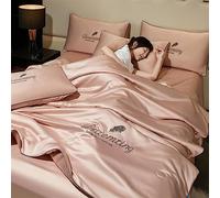 MIDUOLAI Trapunta Estiva Semplice in Seta di Ghiaccio, Coperta Estiva Premium Cool Ice Silk, Consolatore del Condizionamento d'Aria, Seta di Ghiaccio Semplice, per Dormire,D,230 * 250cmSheet