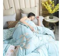 MIDUOLAI Trapunte di Lusso in Puro Cotone, Piumino Quattro Stagioni, Piumino Stampato, Piumino Singolo Matrimoniale King Size, Trapunta Classica,A,180 * 220cm/3kg