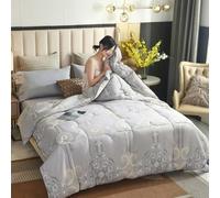 MIDUOLAI Trapunte di Lusso in Puro Cotone, Piumino Quattro Stagioni, Piumino Stampato, Piumino Singolo Matrimoniale King Size, Trapunta Classica,B,220 * 240cm/2kg
