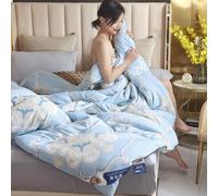 MIDUOLAI Trapunte di Lusso in Puro Cotone, Piumino Quattro Stagioni, Piumino Stampato, Piumino Singolo Matrimoniale King Size, Trapunta Classica,F,180 * 220cm/4kg