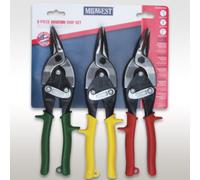 MIDWEST 6716RLS Aviation Snips Set di 3 pezzi strumento di taglio dritto, str...