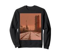 Midwest Gothic Aesthetic Rural Train Refinery Winter Vibes Felpa