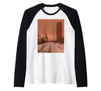 Midwest Gothic Aesthetic Rural Train Refinery Winter Vibes Maglia con Maniche Raglan