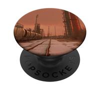 Midwest Gothic Aesthetic Rural Train Refinery Winter Vibes PopSockets PopGrip Adesivo