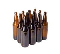 Midwest Homebrewing and Winemaking Supplies HOZQ8 - 848 22 oz. Beer bottles- amber- case di 12, marrone
