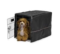 MidWest Homes for Pets Copertura per gabbia per cani XS, in poliestere nero, adatta alla maggior parte delle casse da 59 cm, lavabile in lavatrice, riduce l'abbaiare e la masticazione