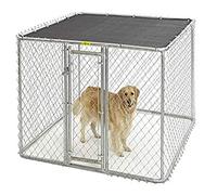 MidWest Homes for Pets Kennel portatile con maglie a rete e protezione dai raggi solari, modello K9664, argento